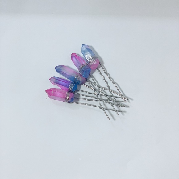 Accessories Cotton Candy Crystal Quartz Hair Pins Poshmark